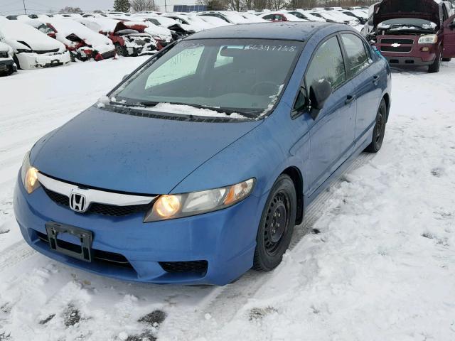 2HGFA16459H001470 - 2009 HONDA CIVIC DX-G BLUE photo 2