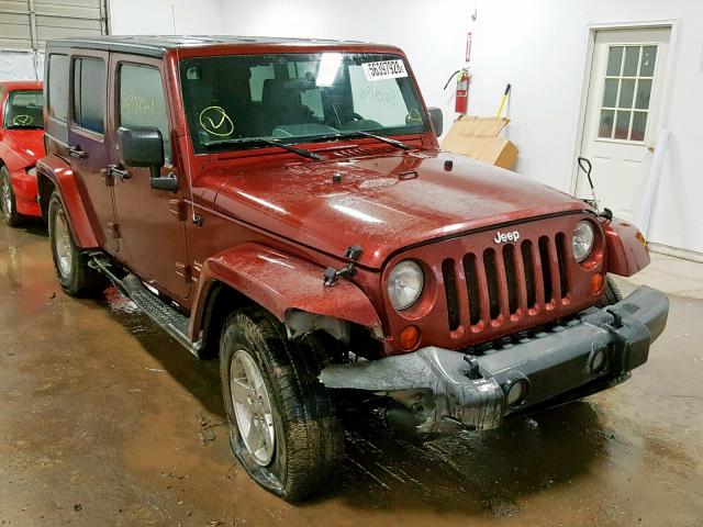 1J4GA59197L216212 - 2007 JEEP WRANGLER S MAROON photo 1