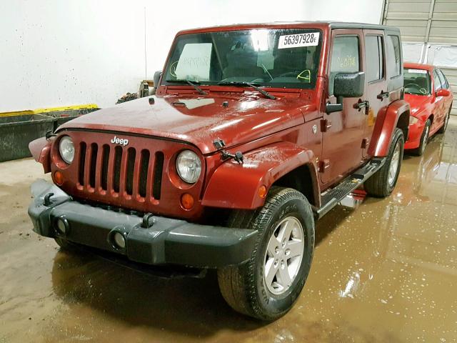 1J4GA59197L216212 - 2007 JEEP WRANGLER S MAROON photo 2