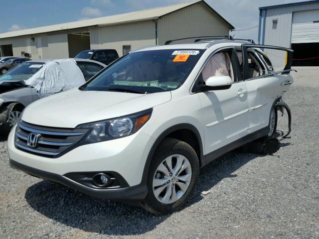 5J6RM3H73DL043356 - 2013 HONDA CR-V EXL WHITE photo 2