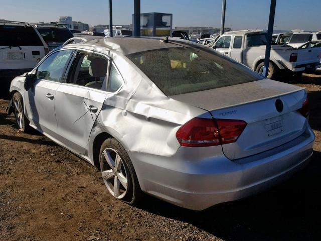 1VWBH7A39DC021191 - 2013 VOLKSWAGEN PASSAT SE SILVER photo 3