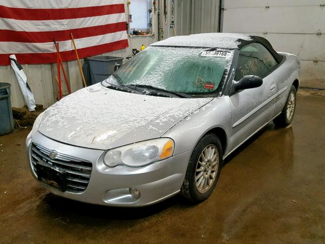 1C3EL55R64N148264 - 2004 CHRYSLER SEBRING LX SILVER photo 2