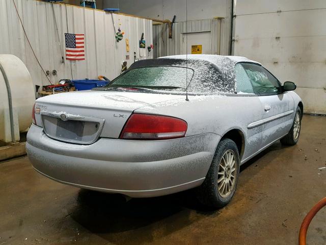 1C3EL55R64N148264 - 2004 CHRYSLER SEBRING LX SILVER photo 4