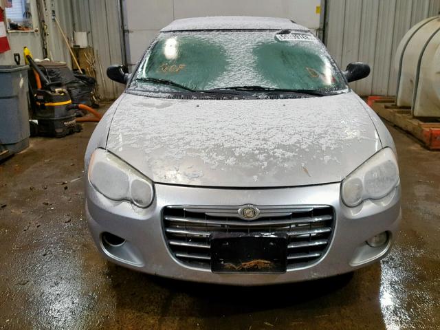 1C3EL55R64N148264 - 2004 CHRYSLER SEBRING LX SILVER photo 9