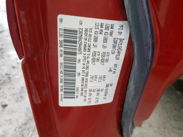 2C8GM68425R409075 - 2005 CHRYSLER PACIFICA T RED photo 10