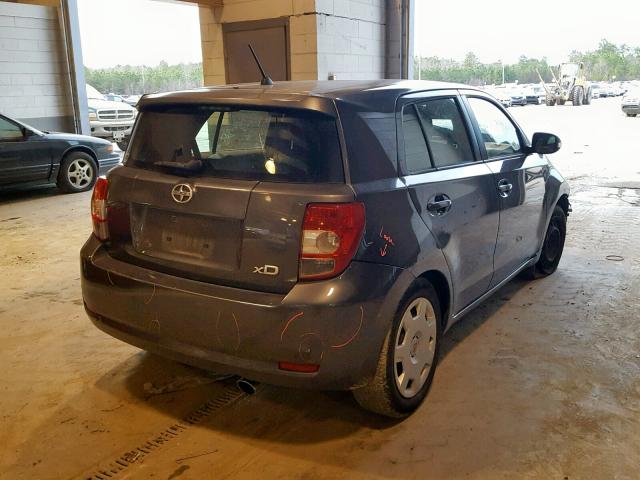 JTKKU4B43B1014310 - 2011 SCION XD GRAY photo 4