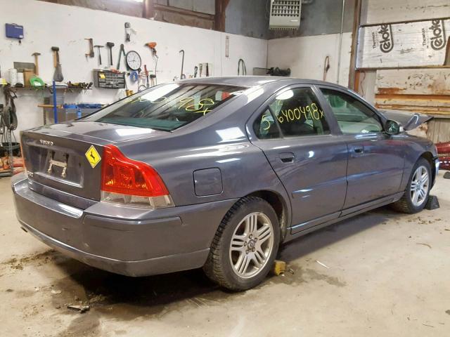 YV1RS592072632380 - 2007 VOLVO S60 2.5T GRAY photo 4