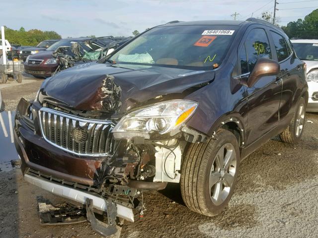 KL4CJCSB0DB179414 - 2013 BUICK ENCORE BROWN photo 2