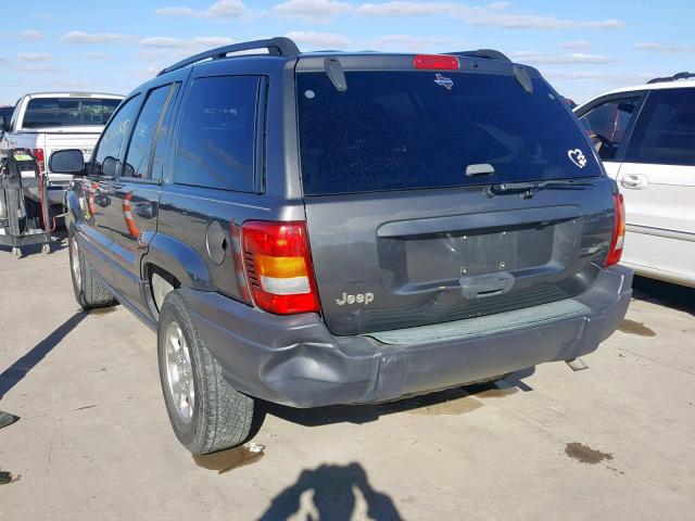 1J4GX48S53C516245 - 2003 JEEP GRAND CHER GRAY photo 3