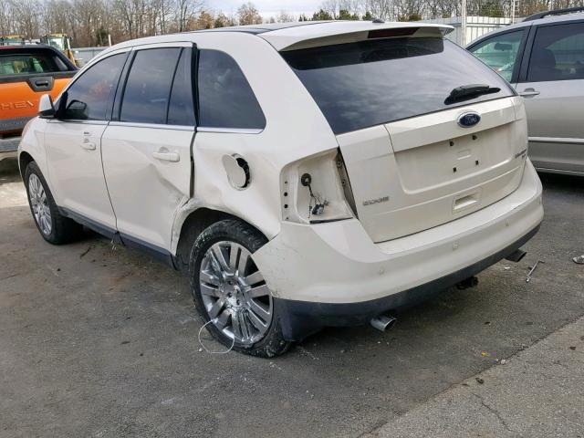 2FMDK49C08BA60334 - 2008 FORD EDGE LIMIT WHITE photo 3