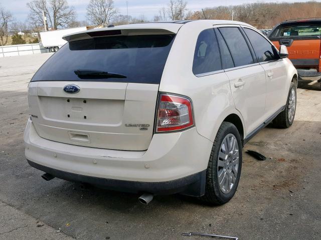 2FMDK49C08BA60334 - 2008 FORD EDGE LIMIT WHITE photo 4