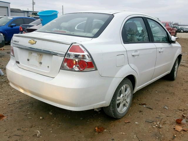 KL1TD5DE9BB254504 - 2011 CHEVROLET AVEO LS WHITE photo 4