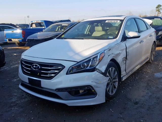 5NPE34AF6HH513260 - 2017 HYUNDAI SONATA SPO WHITE photo 2