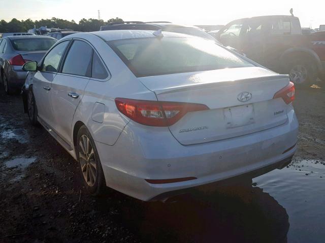 5NPE34AF6HH513260 - 2017 HYUNDAI SONATA SPO WHITE photo 3