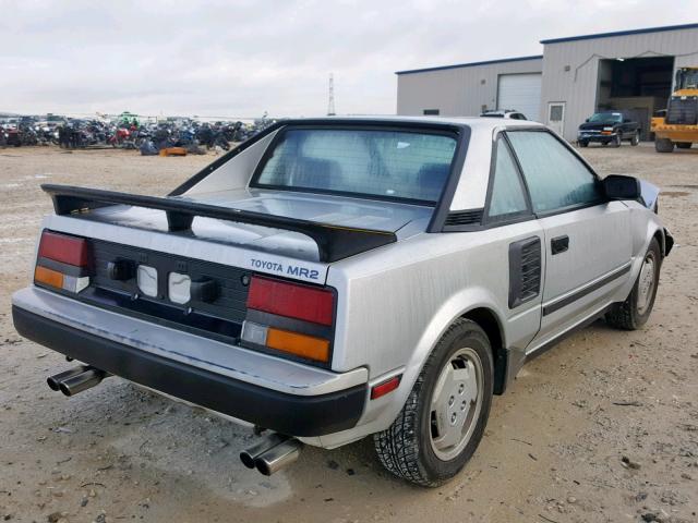 JT2AW15C4F0039980 - 1985 TOYOTA MR2 SILVER photo 4