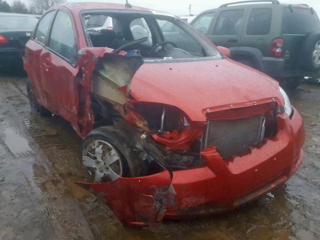 KL1TD56E29B635375 - 2009 CHEVROLET AVEO LS RED photo 1