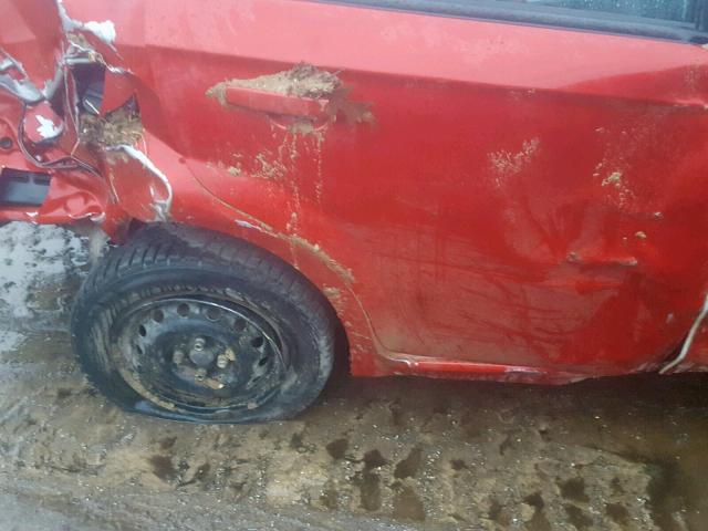 KL1TD56E29B635375 - 2009 CHEVROLET AVEO LS RED photo 10