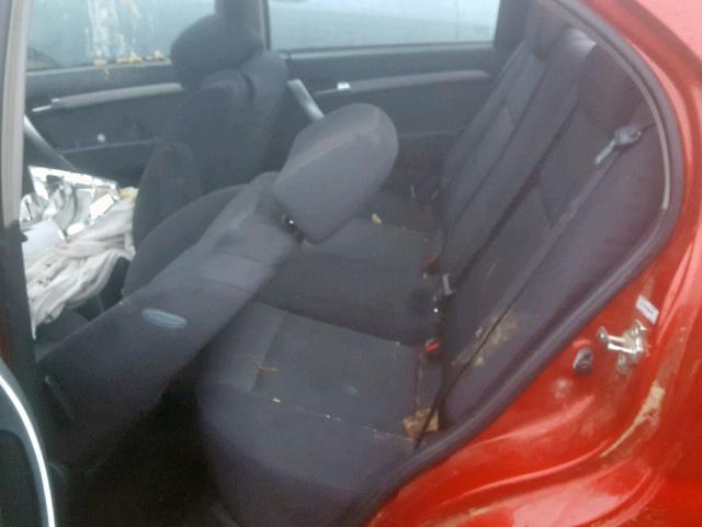 KL1TD56E29B635375 - 2009 CHEVROLET AVEO LS RED photo 6