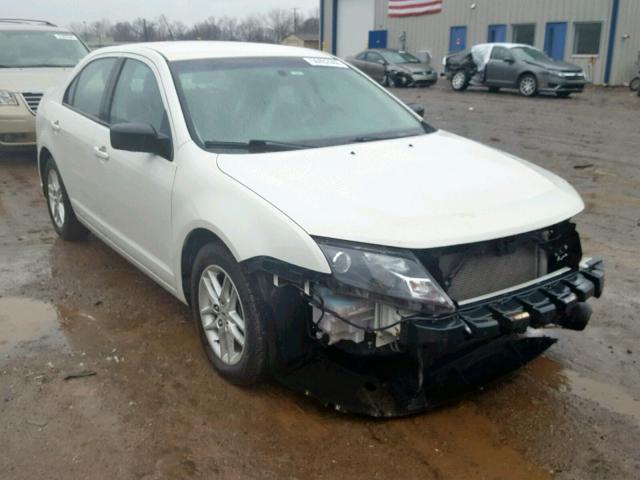 3FAHP0GA2BR255853 - 2011 FORD FUSION S WHITE photo 1