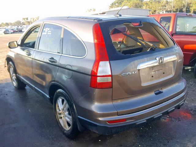 5J6RE4H73BL043096 - 2011 HONDA CR-V EXL GRAY photo 3