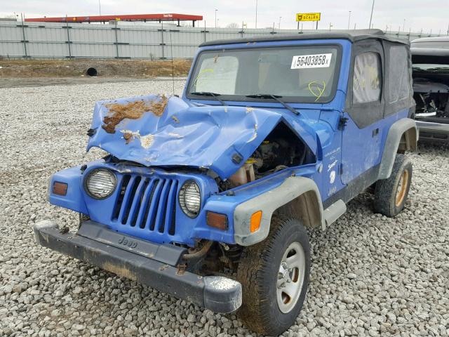 1J4FY19S9VP441745 - 1997 JEEP WRANGLER / BLUE photo 2