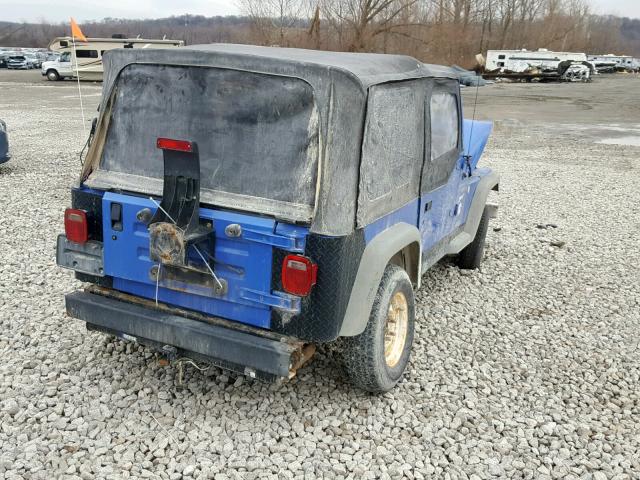 1J4FY19S9VP441745 - 1997 JEEP WRANGLER / BLUE photo 4