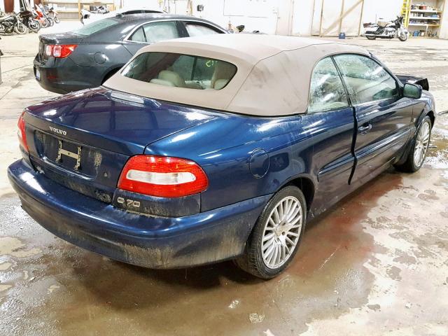 YV1NC62D84J060697 - 2004 VOLVO C70 HPT BLUE photo 4