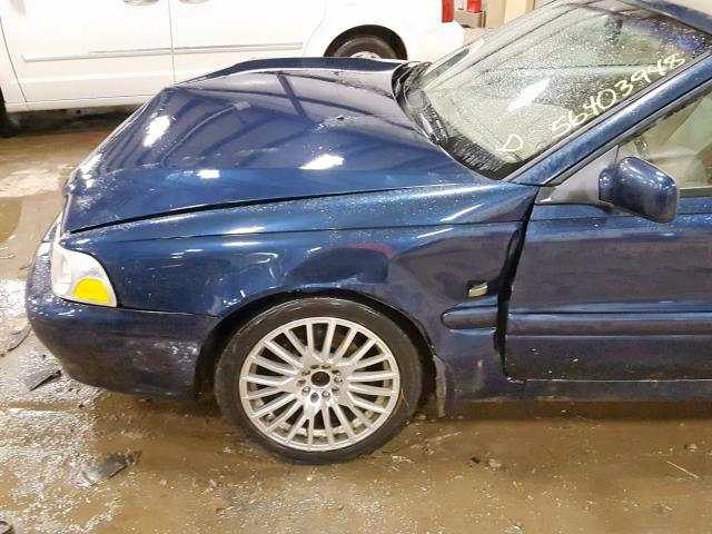 YV1NC62D84J060697 - 2004 VOLVO C70 HPT BLUE photo 9