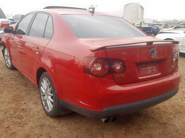 3VWRJ71K58M179705 - 2008 VOLKSWAGEN JETTA WOLF RED photo 3