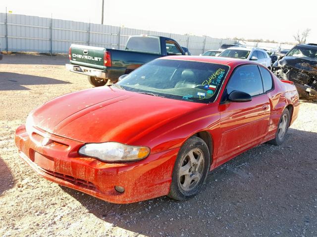 2G1WX15K729205550 - 2002 CHEVROLET MONTE CARL RED photo 2