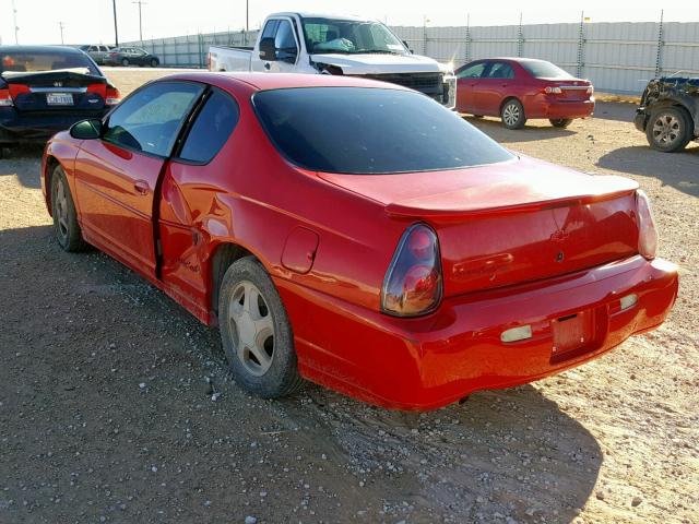 2G1WX15K729205550 - 2002 CHEVROLET MONTE CARL RED photo 3