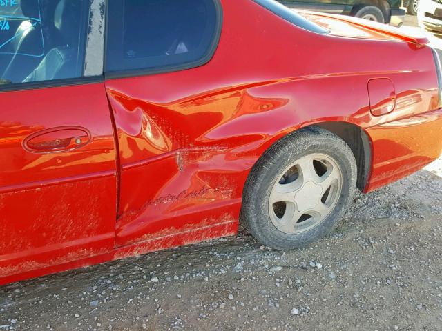 2G1WX15K729205550 - 2002 CHEVROLET MONTE CARL RED photo 9