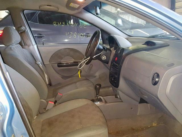KL1TD62695B385213 - 2005 CHEVROLET AVEO BASE Көк фото 5