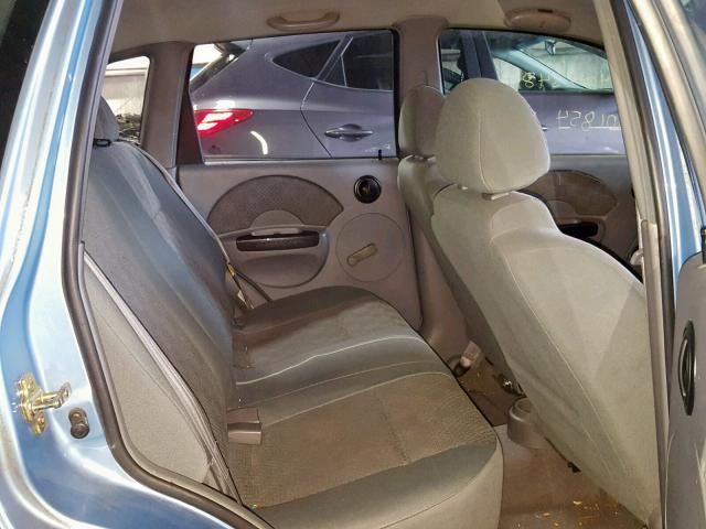 KL1TD62695B385213 - 2005 CHEVROLET AVEO BASE Көк фото 6
