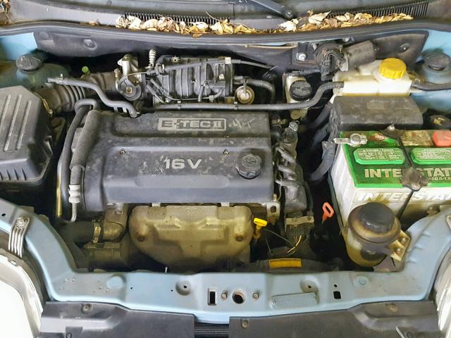 KL1TD62695B385213 - 2005 CHEVROLET AVEO BASE Көк фото 7