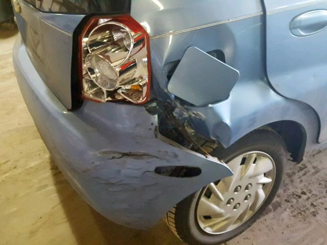 KL1TD62695B385213 - 2005 CHEVROLET AVEO BASE Көк фото 9