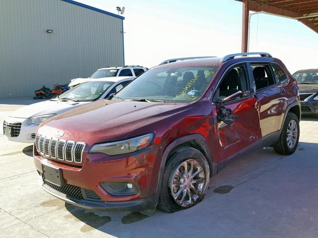 1C4PJLCB6KD285602 - 2019 JEEP CHEROKEE L RED photo 2