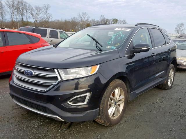 2FMTK3J86FBC18637 - 2015 FORD EDGE SEL BLACK photo 2