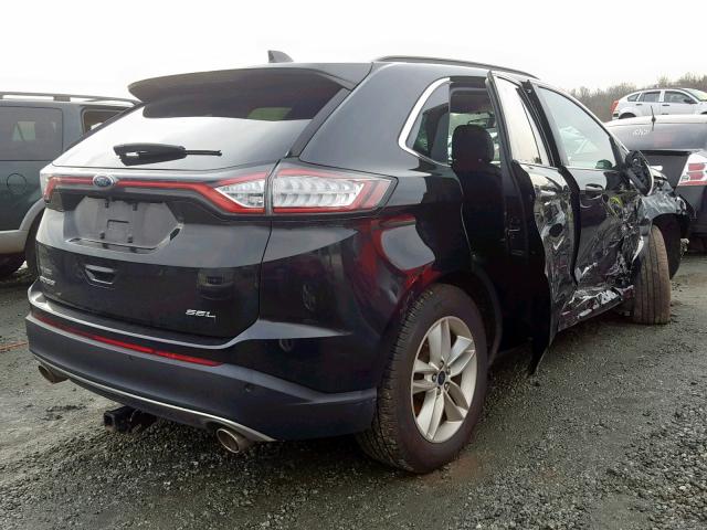 2FMTK3J86FBC18637 - 2015 FORD EDGE SEL BLACK photo 4