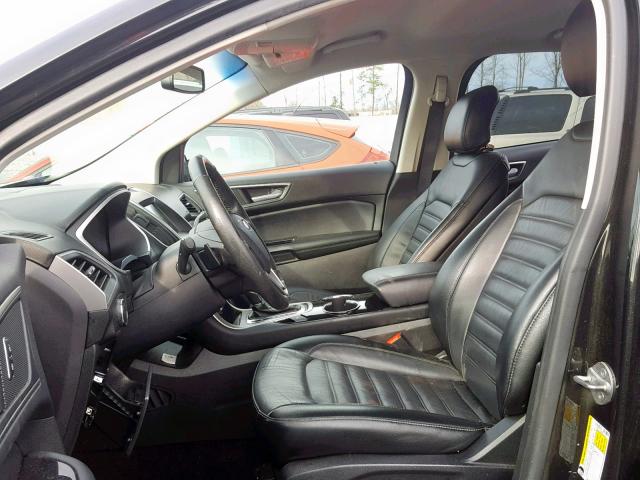 2FMTK3J86FBC18637 - 2015 FORD EDGE SEL BLACK photo 5