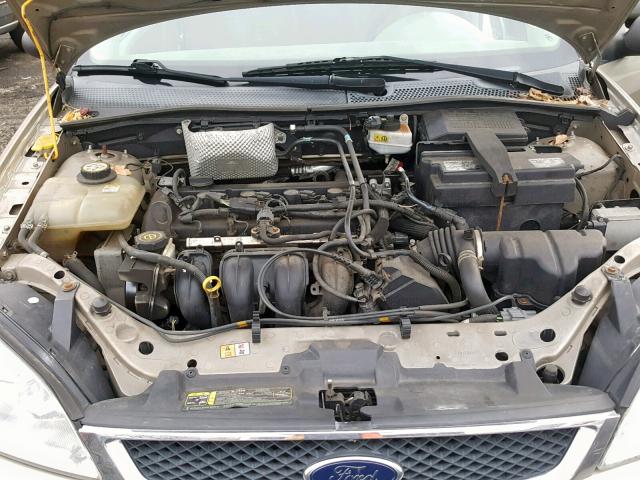 1FAHP34N77W142980 - 2007 FORD FOCUS ZX4 TAN photo 7