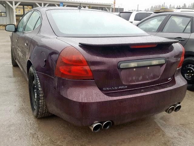 2G2WC55C561101571 - 2006 PONTIAC GRAND PRIX BURGUNDY photo 3