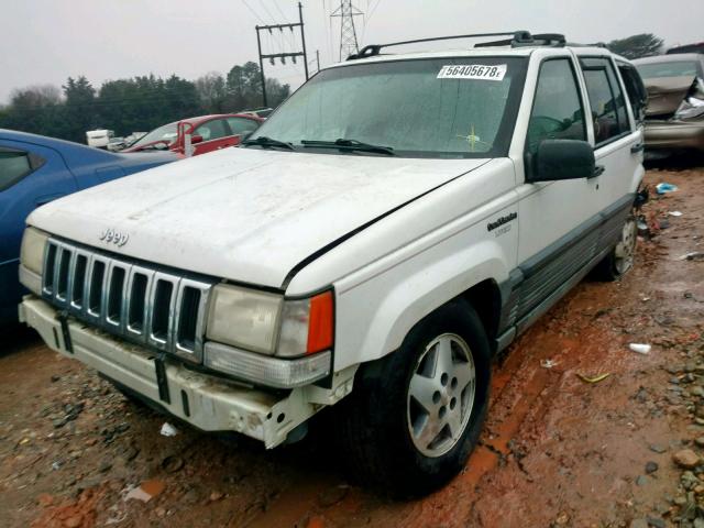 1J4GZ58Y5SC658775 - 1995 JEEP GRAND CHER WHITE photo 2