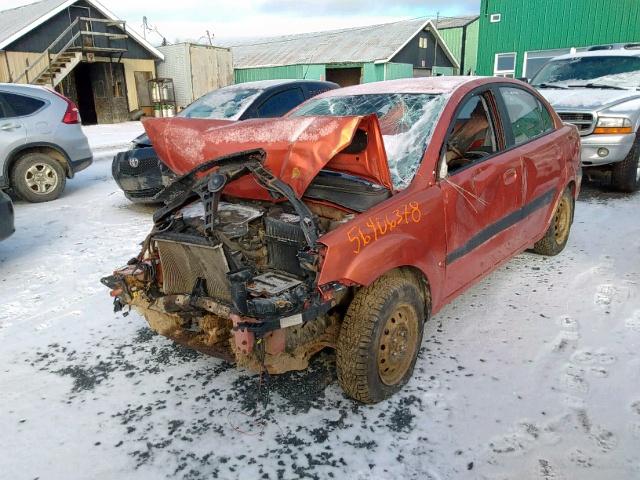 KNADE223796468823 - 2009 KIA RIO BASE ORANGE photo 2