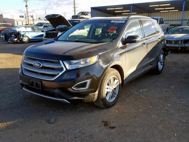 2FMPK4J90HBC64516 - 2017 FORD EDGE SEL BLACK photo 2