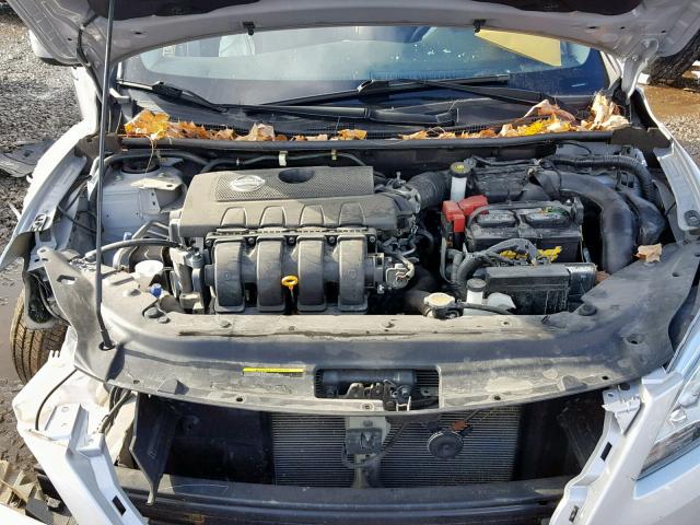 3N1AB7AP5FL647527 - 2015 NISSAN SENTRA S SILVER photo 7