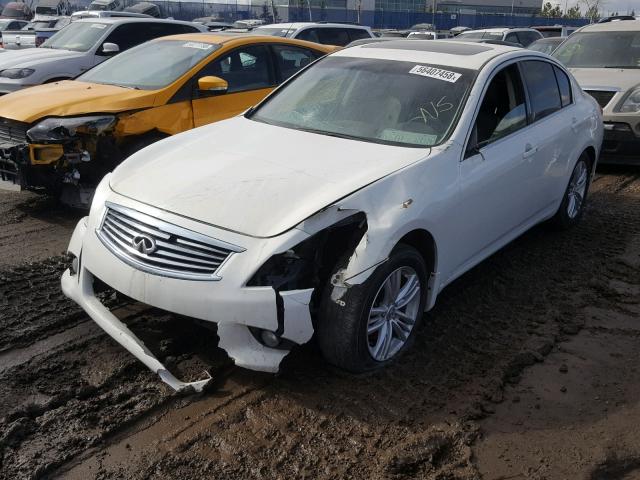 JN1CV6AR3CM680507 - 2012 INFINITI G37 WHITE photo 2