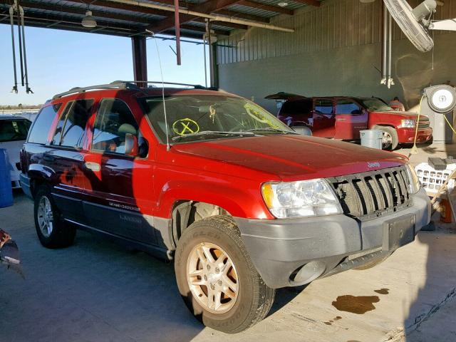 1J4GX48NX4C435527 - 2004 JEEP GRAND CHER RED photo 1