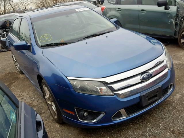 3FAHP0KC9AR110039 - 2010 FORD FUSION SPO BLUE photo 1