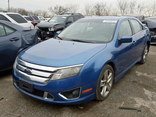 3FAHP0KC9AR110039 - 2010 FORD FUSION SPO BLUE photo 2